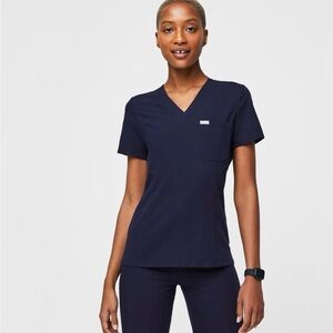 FIGS small Navy Slim Catarina™ - One-Pocket Scrub Top